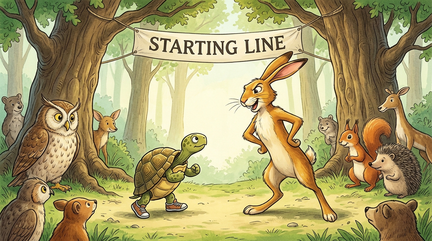 Rabbit and turtle race